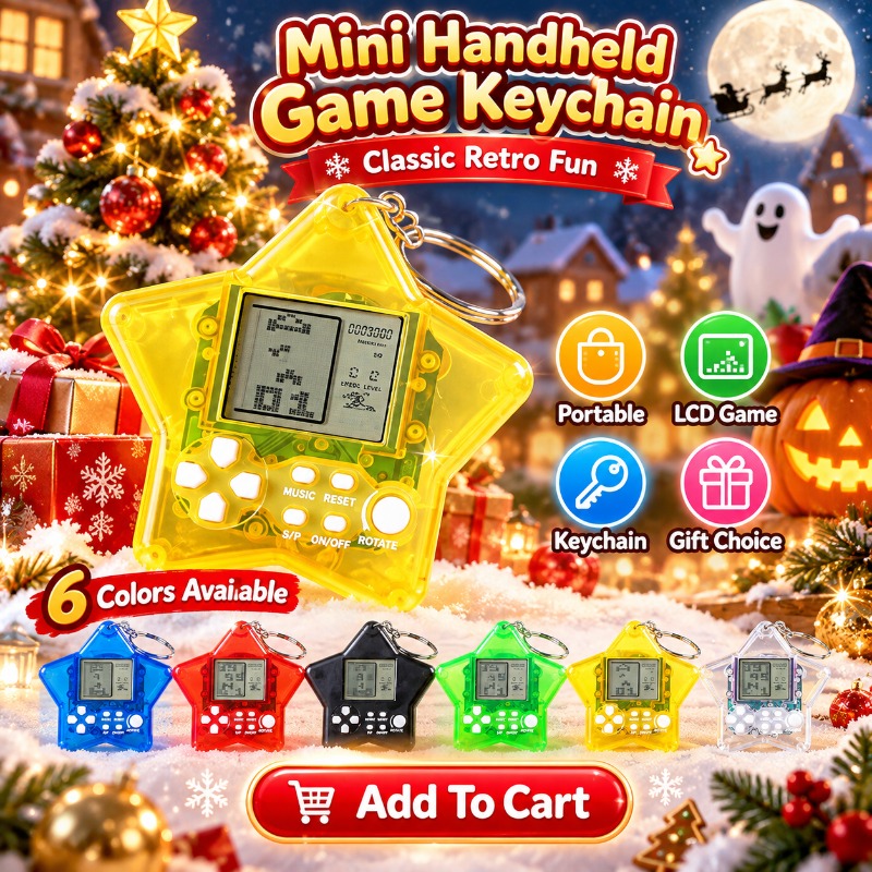 Classic Retro Tetris Gaming Ma - Gaming Console Keychain 评论和价格