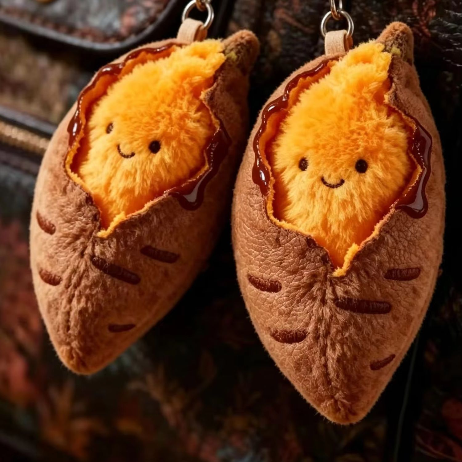 1/2pcs Cute Sweet Potato Plush - Gaming Console Keychain 评论和价格